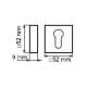 Rysunek techniczny szyld kwadratowy GAMET chrom - NA WKŁADKĘ - PLT-26J-Y-04-KW